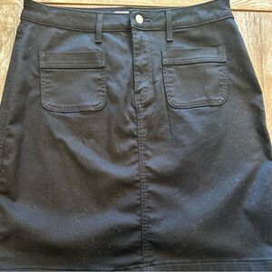 Classic cotton Black A-Line Skirt, Size 12.